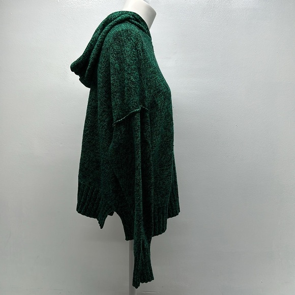 T Alexander Wang Hooded Knit Wool Sweater Oversized Green Black Women's Size XS - Picture 3 of 7
